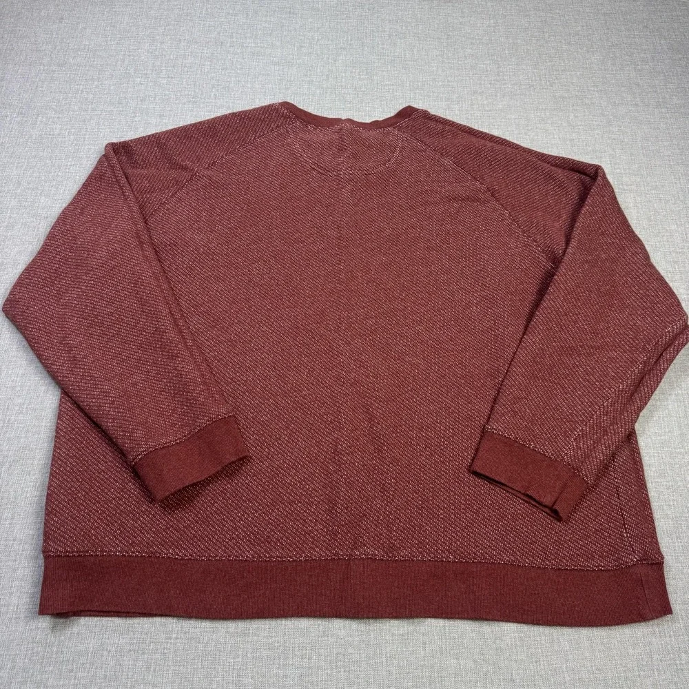 L.L. Bean Slightly Fitted Cotton Wool Sweater Pullover Mens 2XL Red Crew Neck